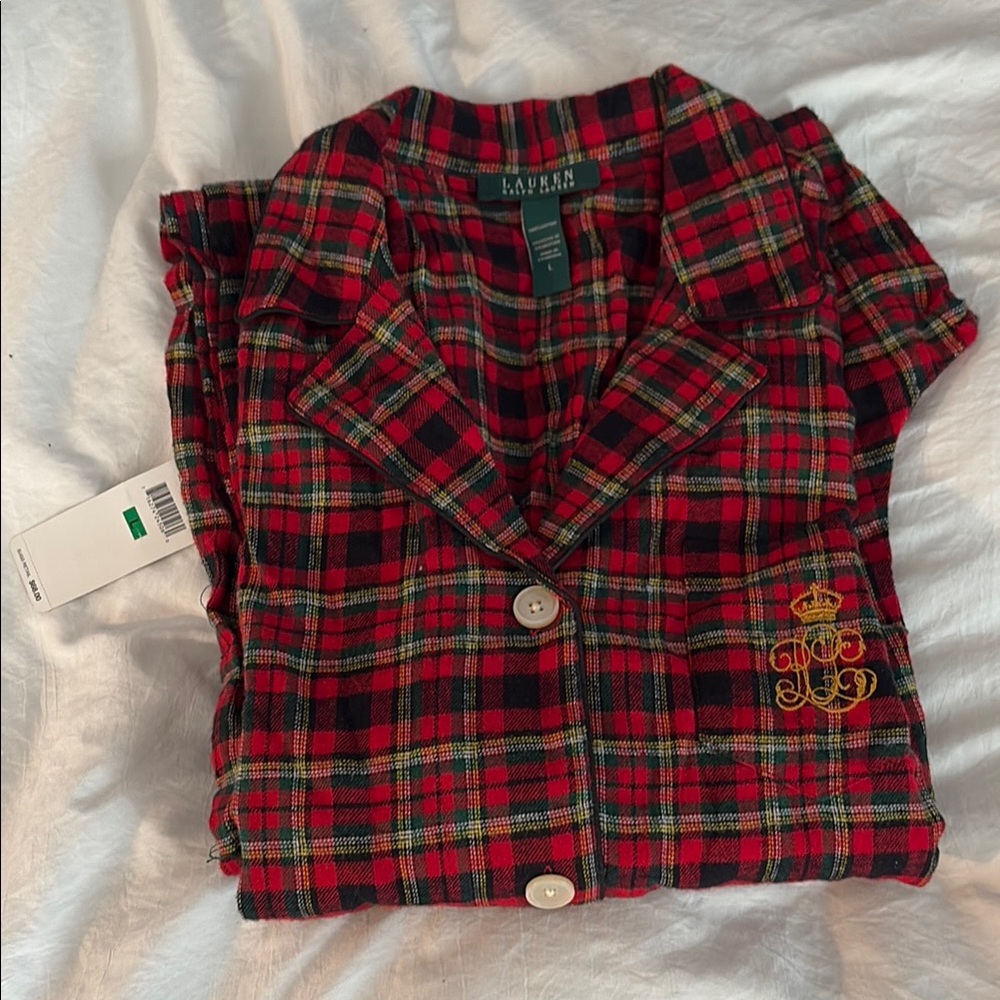 Ralph Lauren Plaid Pajama Set - Red and Green Size L New with tags